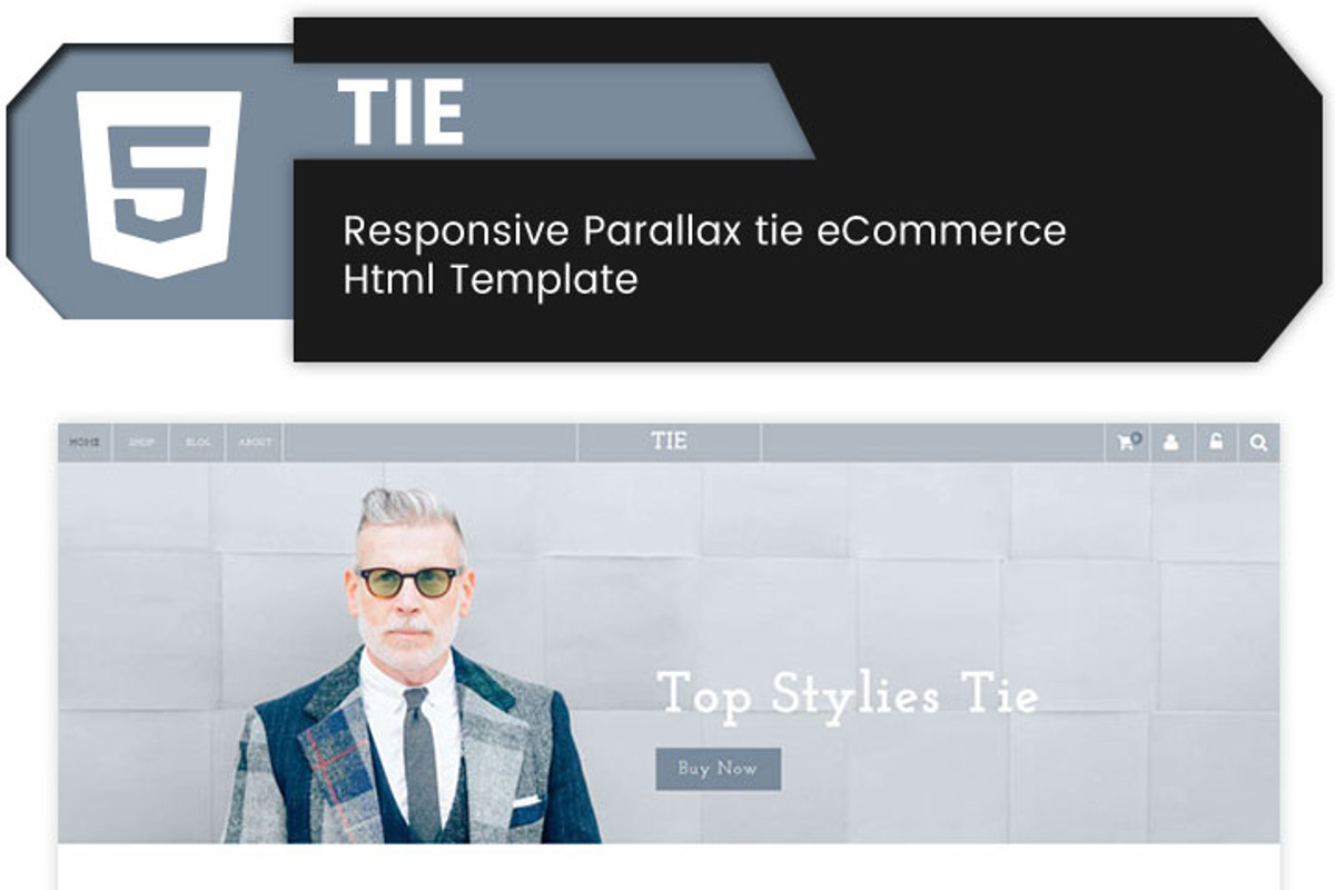 Tie - eCommerce Html Template, a Bootstrap Template by ThemeTidy Shopify Agency (Photo 2 of 2)