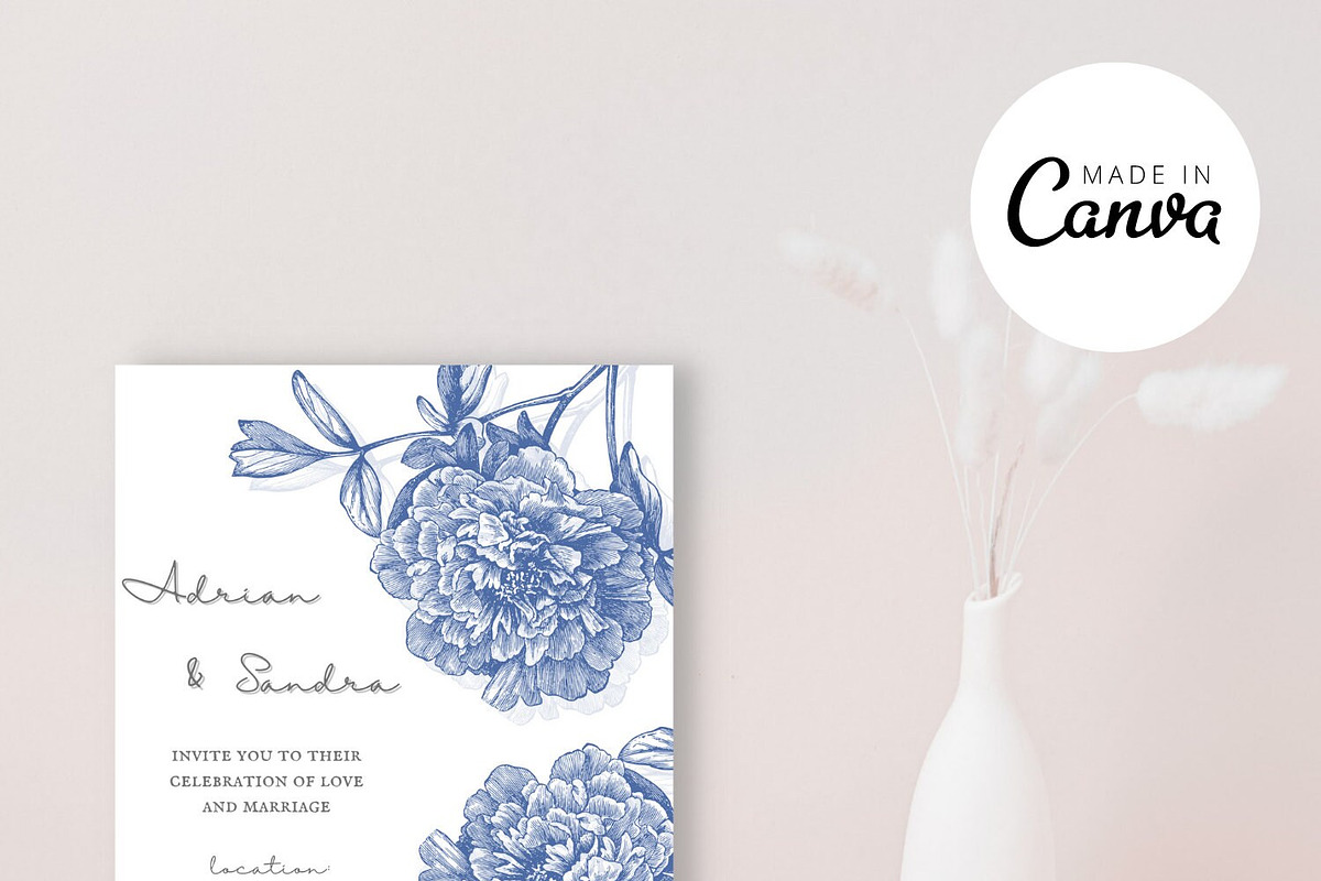 Asian Floral Wedding Invite - C1, an Invitation Template by YeeqsWedding (Photo 6 of 9)