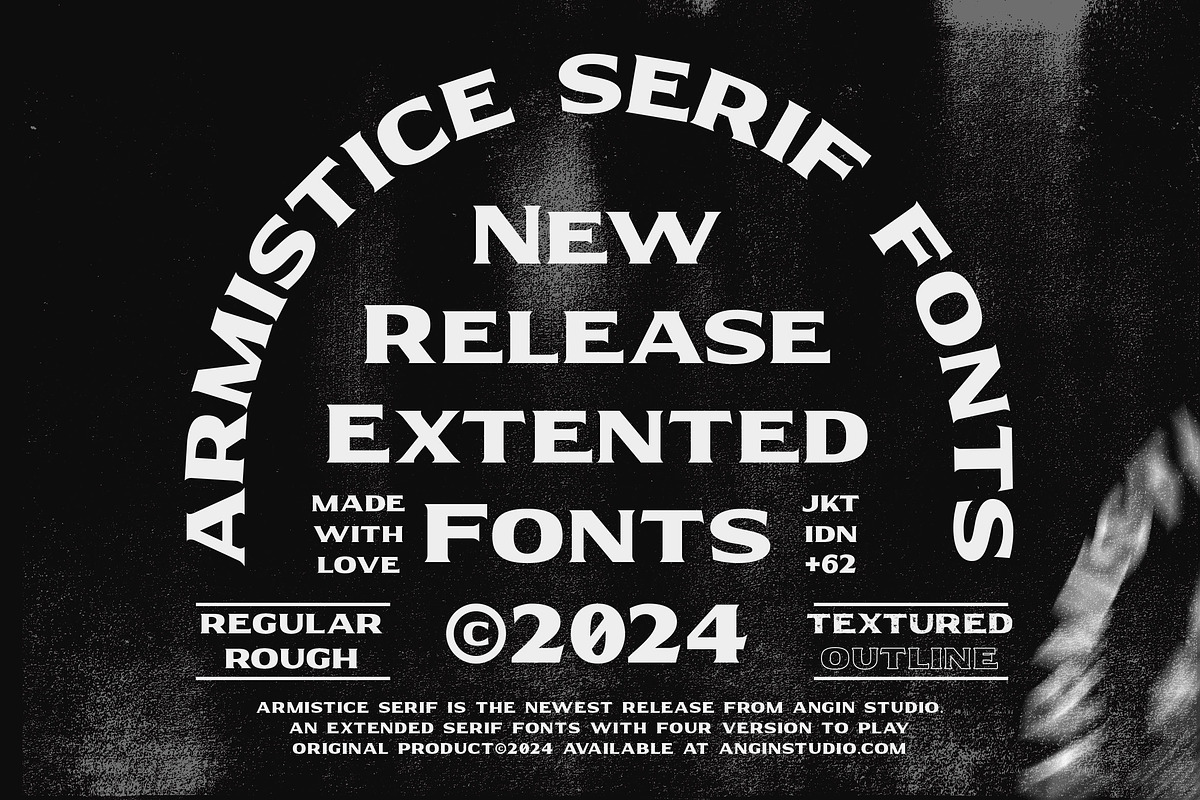 Armistice - Serif, a Serif Font by Angin Studio (Photo 1 of 12)