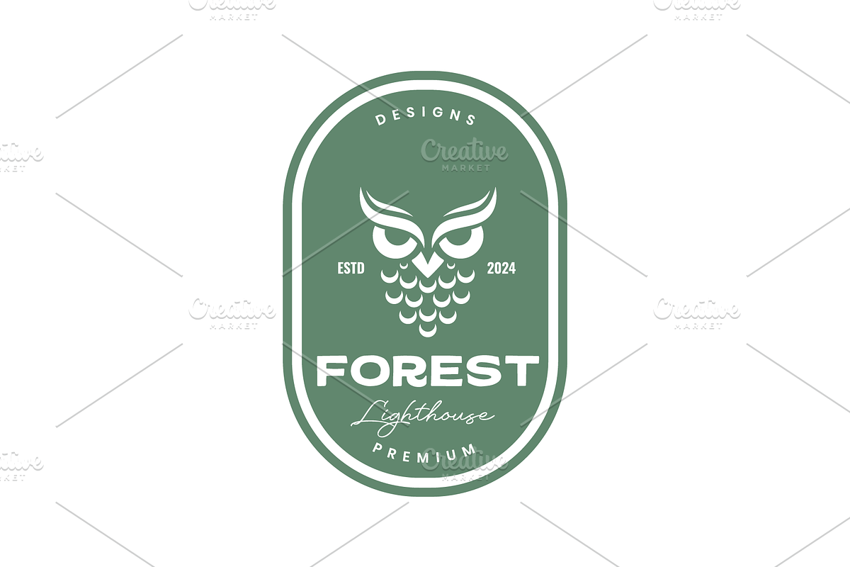 cool owl dynamic vintage logo, a Branding & Logo Template by devastd