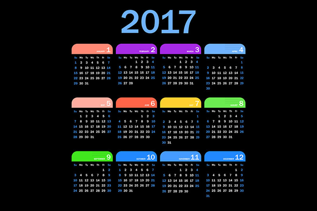2017 Calendar Templates preview 3