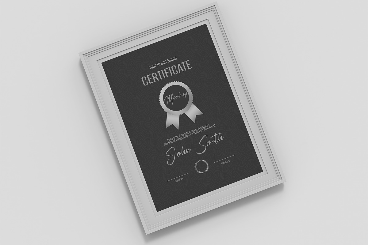 Certificate Mockup Frame Template, a Product Mockup by graphypix (Photo 4 of 4)