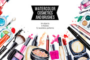 Watercolor cosmetic collection, a Texture Illustration by Lina's store (Thumbnail 1 of 9)