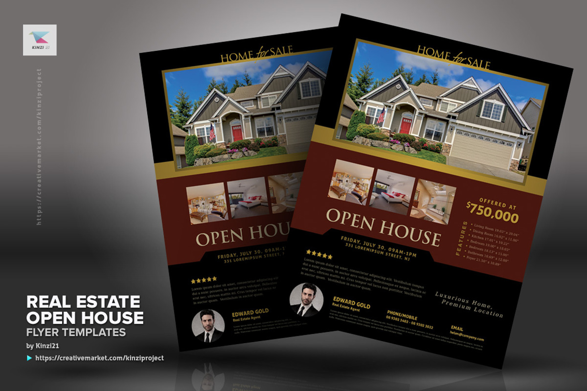 Real Estate Open House Flyers, a Flyer Template by kinzi21 (Photo 2 of 4)