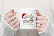 Christmas Sewing Machine PNG, an Illustration by designcity5 (Thumbnail 3 of 8)