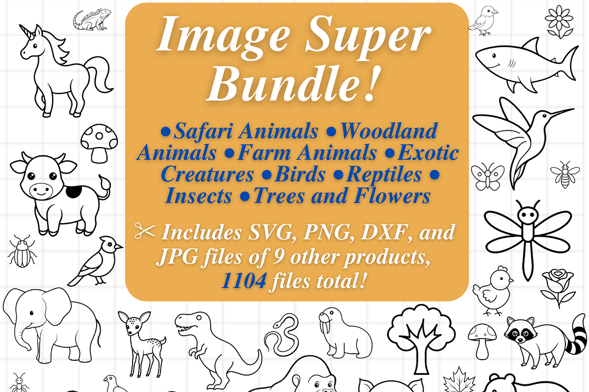 Animal etc Images Super Bundle SVG.., an Object Graphic by ZobaDepot (Photo 1 of 6)