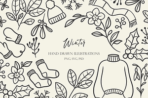 Hand Drawn Winter Illustrations