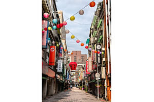 Yuanling Street with lantern, an Architecture Photo by Leonid Andronov