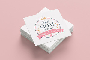 Happy Mother's Day badge, an Object Illustration by PushLogo