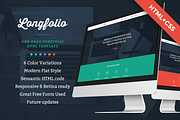Longfolio HTML template, a Bootstrap Template by Designme.sk (Thumbnail 1 of 3)