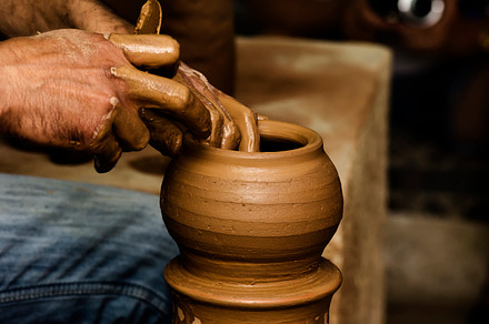 Pottery containing making, potter, and clay, an Arts & Entertainment Photo by hitdelight