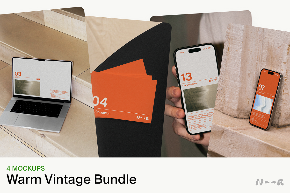 Warm Vintage Bundle, an iPhone Mockup by New—Renew (Photo 1 of 5)