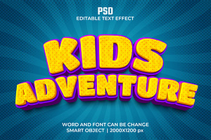 Kids Comic Style 3d Psd Text Effect, a Layer Style Add-On by bdrobin