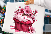 Whimsical spring cupcake clipart, an Illustration by SinaCreation (Thumbnail 10 of 11)