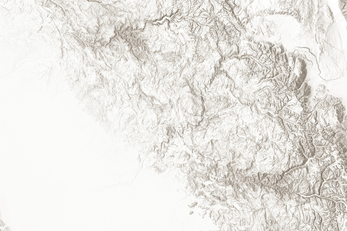 California Relief Map, an Illustration by Fucina™ (Photo 3 of 3)