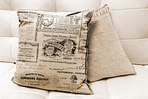 Vintage Ads Collage Sepia Papers