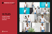 African Girl T-Shirt Mock-Up Set, a Shirt Mockup by Freeman Studio (Thumbnail 2 of 14)