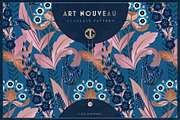 ART NOUVEAU seamless pattern, a Pattern Graphic by C & G (Thumbnail 1 of 7)
