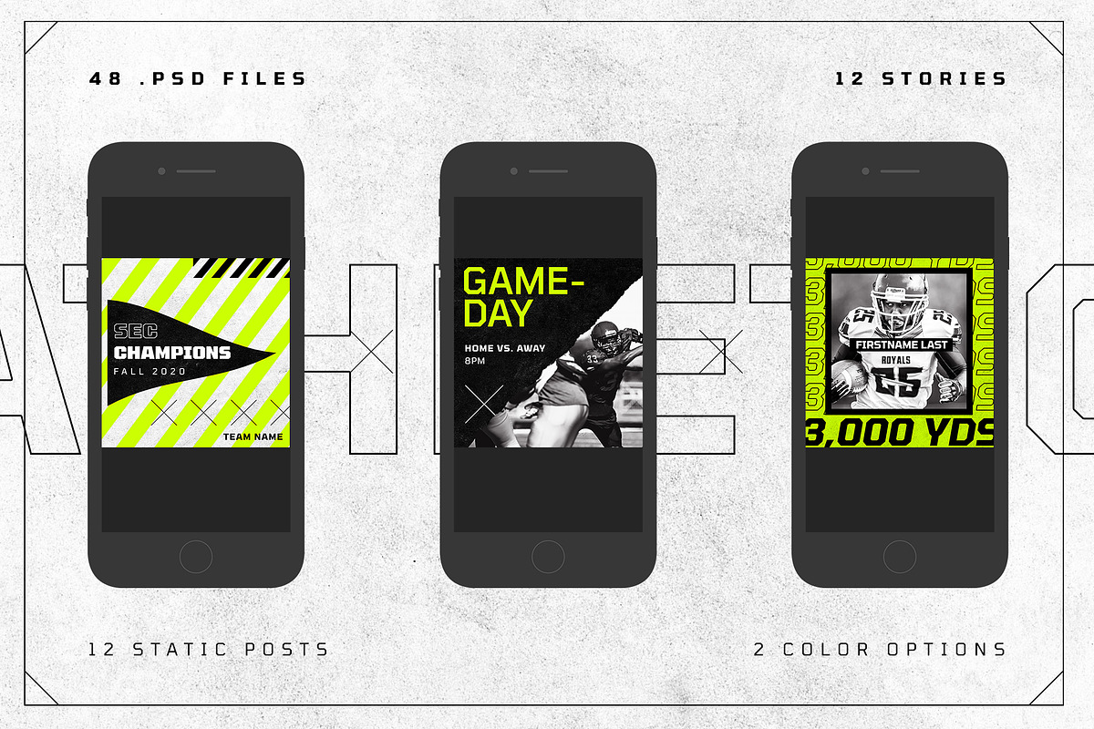 ATHLETICO 2- BALLER INSTAGRAM KIT, a Social Media Template by GOAT Design Co. (Photo 8 of 13)
