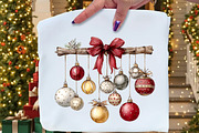 Christmas Decorations Clipart, an Illustration by Craft Nest (Thumbnail 6 of 11)
