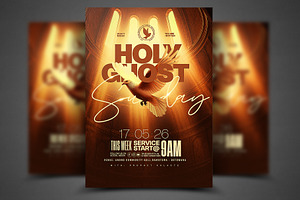 Holy Ghost Service Flyer Template