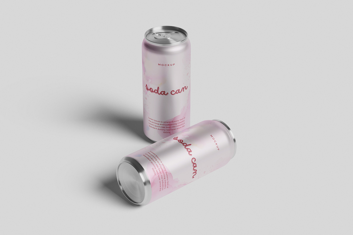 Soda Can Mockup, a Product Mockup by Pexelcorner (Photo 3 of 5)