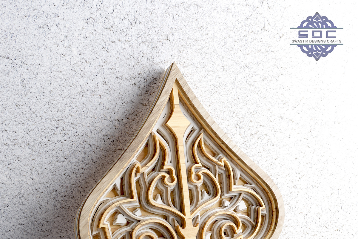 Multilayer Ace Of Spade dxf files, a Design Template by SwastikDesignsCrafts (Photo 1 of 4)