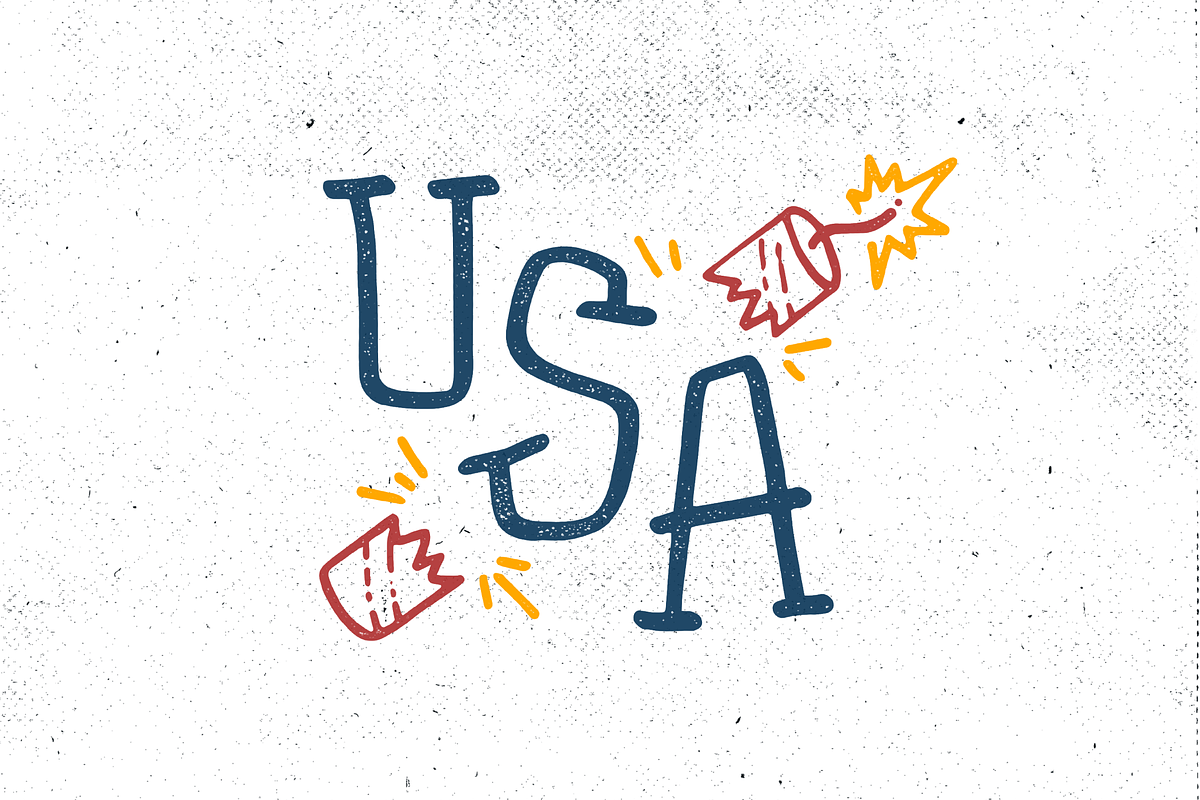 4th of July Americana Lettering, a Seasonal Illustration by JoshuaRed Design (Photo 6 of 6)