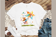 Whimsical Quirky Summer Day Girl Cli, an Illustration by Sublimation Artist (Thumbnail 4 of 6)