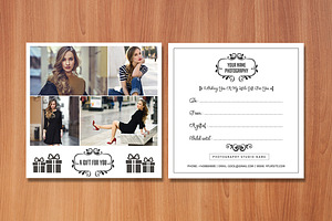 Photography Gift Certificate Card