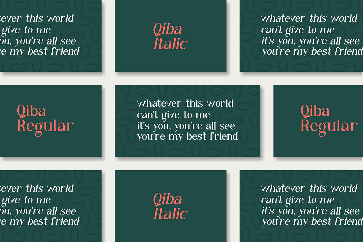 Qiba - Simple Serif Font preview 2