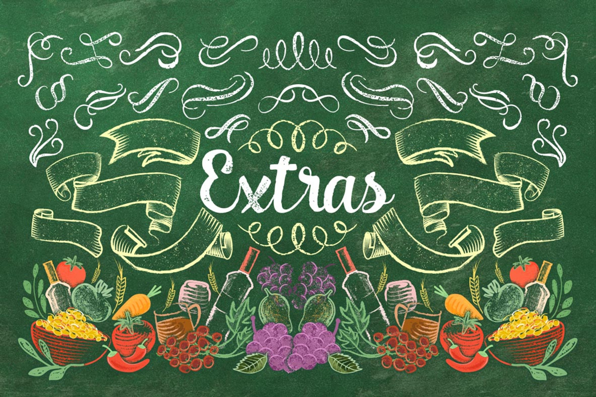 3 IN 1 Chalk Fonts Bundle + Extras preview 6