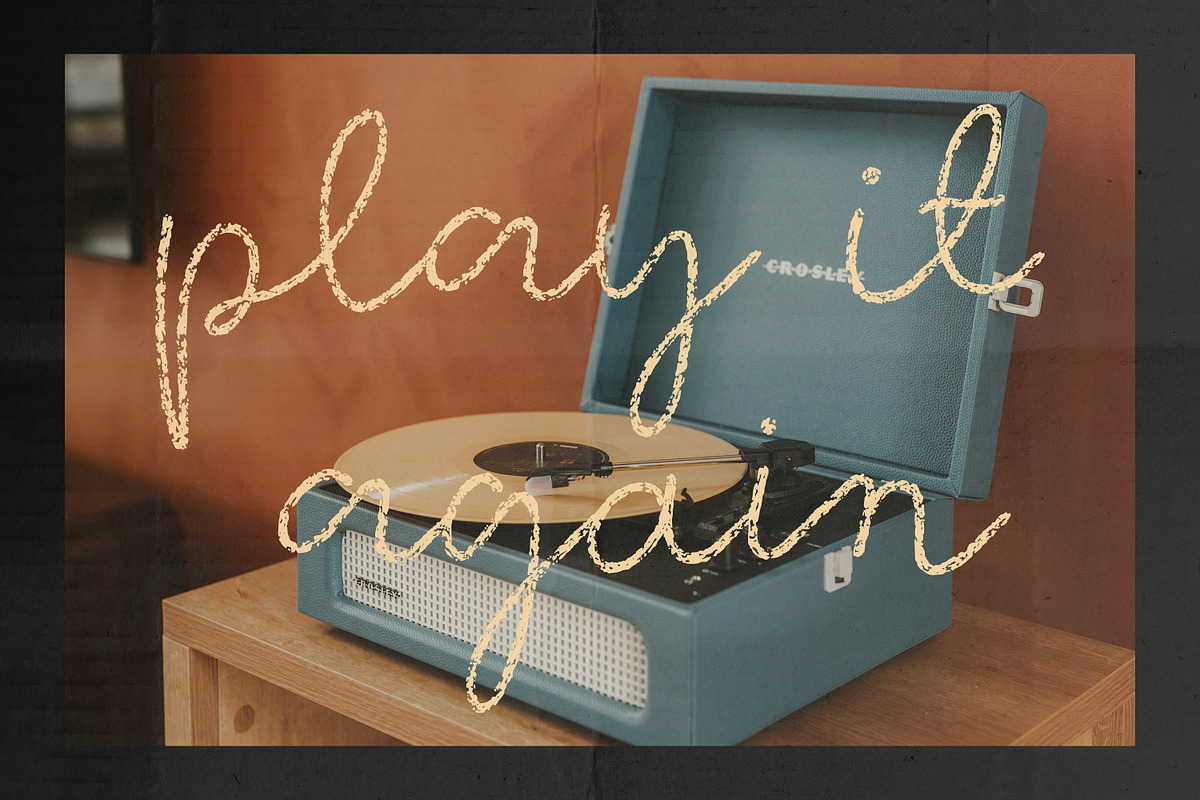 Perfect Stranger Raw Textured Font, a Script Font by AnMark (Photo 9 of 11)