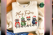 Merry Trashmas Raccoon Christmas PNG, an Illustration by SinaCreation (Thumbnail 5 of 7)