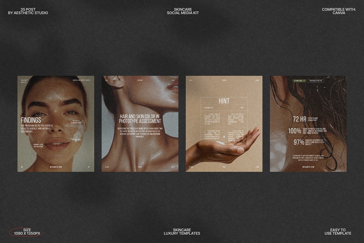 Aesthetic Skin Post Layout Kit, a Social Media Template by The Aesthetic Studio (Photo 9 of 10)