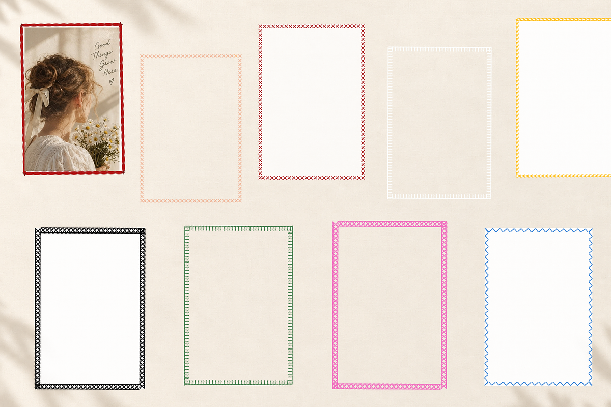 Hand-Drawn Stitch & Cord Frames, an Object Graphic by MarisoArt (Photo 2 of 7)