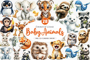 Cute Baby Animals PNG, an Illustration by SinaCreation (Thumbnail 1 of 5)