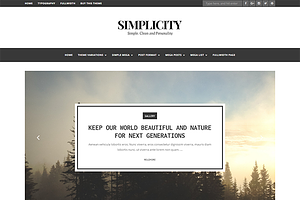 Simplicity - Clean Blog WP Theme