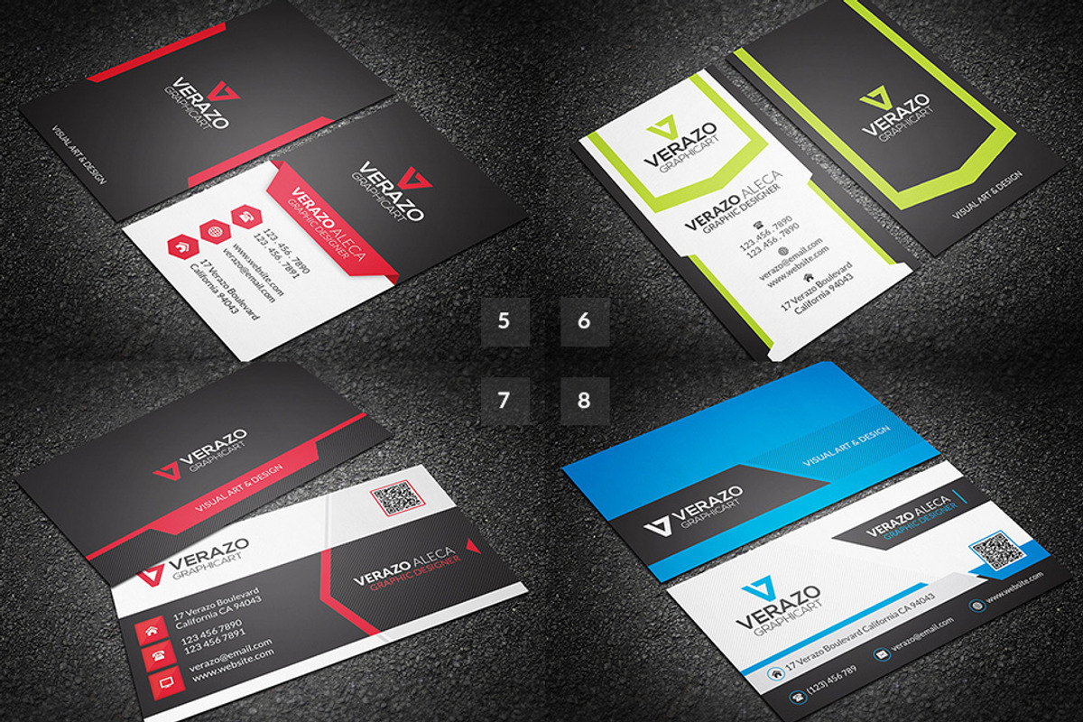 12 Business Card Mini Bundle v2, a Business Card Template by Verazo (Photo 3 of 4)