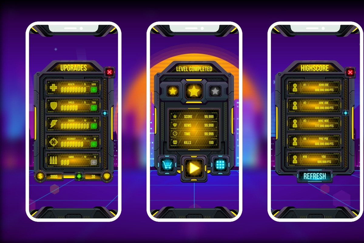 Cyberpunk Game GUI, an Icon by pzUH (Photo 5 of 10)