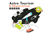 6 Astro Tourism Vector Illustration, a Person Illustration by denayunebgt (Thumbnail 1 of 3)