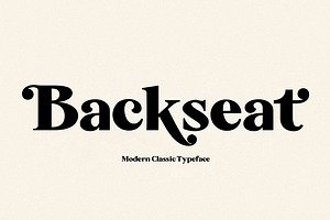 Backseat - Serif Typeface, a Serif Font by Brand Type