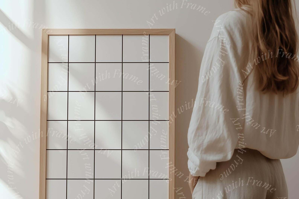 10 Frame Mockup with person 3, a Merchandise Mockup by ArtwithFrame (Photo 10 of 14)