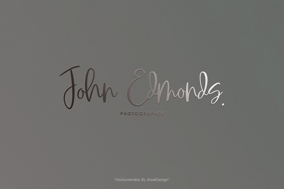 Monscrenday Script, a Script Font by Jhoel Design (Photo 6 of 6)