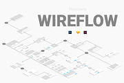 Wireflow Flowcharts, a Wireframe Template by Web Donut (Thumbnail 1 of 14)