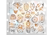 Japanese doodles, an Illustration by Elina_Li (Thumbnail 12 of 13)