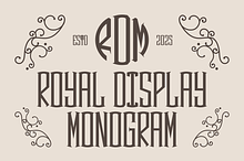 Royal Display Monogram Font