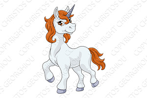 Unicorn Horn Horse Animal Cartoon, an Animal Illustration by Christos Georghiou