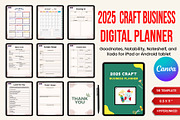 2025 Digital Craft Business Planner, a Stationery Template by Designmela01 (Thumbnail 1 of 8)
