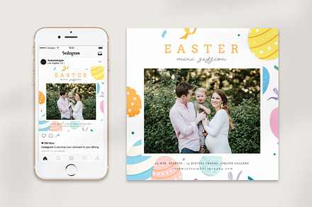 Easter Mini Session Template mini071, a Card Template by Salsal Design